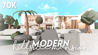 70k Modern hillside mansion  Bloxburg build [upl. by Llecrad]