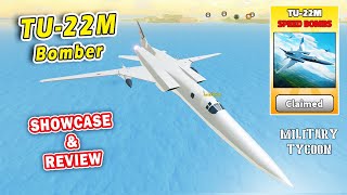 TU22M Bomber Jet Showcase amp Review in Military Tycoon Roblox [upl. by Zackariah]