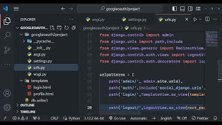 Build a Python Django Google OAuth2 Login and Logout System With Sessions in Browser [upl. by Elockin10]