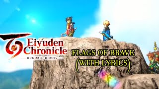 FAN MV AND LYRICS FLAGS OF BRAVE  OST EIYUDEN CHRONICLE HUNDRED HEROES BY SARAH ALAIN [upl. by Vander]