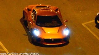 Jaguar CX75 vs Aston Martin DB10  Filming James Bond 007 Spectre Movie [upl. by Starinsky]