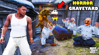 Franklin Went Inside THE HORROR GRAVEYARD In GTA 5  SHINCHAN and CHOP [upl. by Rifkin955]