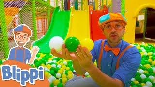 Blippi Visits Jumping Beans Indoor Playground For Toddlers  Educational Videos For Kids [upl. by Erdrich771]