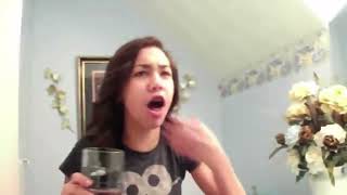 Girl Cinnamon Challenge Puke [upl. by Thill647]