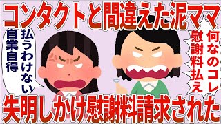 【総集編】泥ママ「コンタクトじゃない！慰謝料払え！」私「盗んだ方が悪いだろ！」→コンタクトレンズじゃないものを目に入れた泥ママが失明しかけた【2chゆっくり解説】 [upl. by Pentheas678]