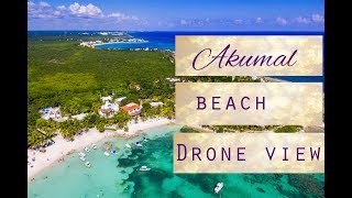 Akumal Riviera Maya Akumal bay drone video footage DJI Phantom Standard 3 [upl. by Nosyk405]