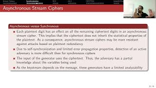 Synchronous vs Asynchronous Stream Ciphers [upl. by Ettigdirb]