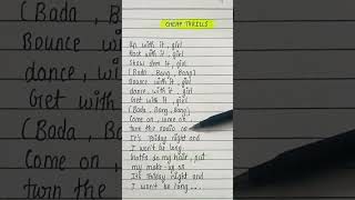 cheapthrills  lyrics handwriting lyricswithkani [upl. by Dosi]