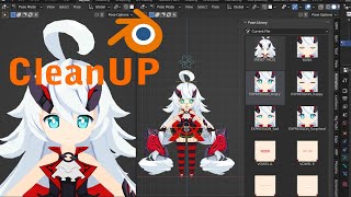 BLENDER Rigging Clean up and POSE Library stage [upl. by Rolyt]