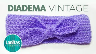 Diadema Vintage tejida a crochet  Easy Vintage Headband  Lanitas y Colores [upl. by Ttocserp995]