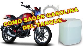 COMO SACAR GASOLINA DEL TANQUE [upl. by Caesaria]