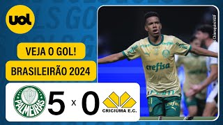 PALMEIRAS 5 X 0 CRICIÚMA  BRASILEIRÃO 2024 VEJA OS GOLS [upl. by Greggory167]