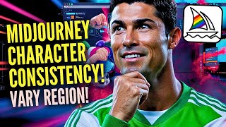 The MidJourney Vary Region Feature Maintain Character Consistency [upl. by Marje551]