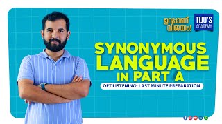 Synonymous language in OET Listening Part A  Tijus Academy [upl. by Oakleil]