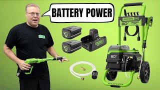 Best Battery Pressure Washer  3000 PSI  Greenworks 80V  Review amp Testing [upl. by Ardnekat]