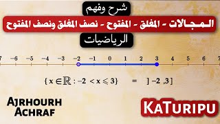 ماهية المجالات في الرياضيات  أنواع المجالات المغلق والمفتوح  Les Intervalles Ouverts amp Fermés [upl. by Cindra124]