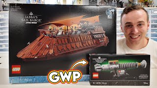 LEGO UCS Jabbas Sail Barge amp Lightsaber Gift with Purchase Officially Revealed [upl. by Diarmit]