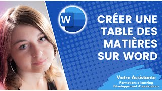 Créer une table des matières automatique sur Word [upl. by Hars]