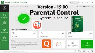 Parental Control in Quick Heal Total Security Release 2020 New Version 1900 [upl. by Sidnak]