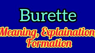 Burette  What is burette  How burette is formed [upl. by Ecnerol]