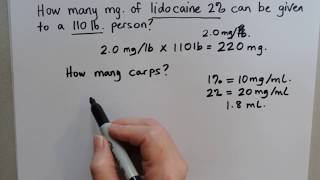 Dental Local Anesthetic Calculations Pt 1 [upl. by Penhall]