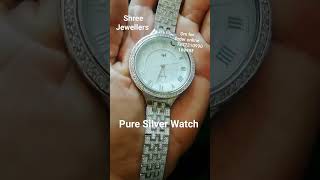 925 Pure Silver Watch for Men ⌚ silver sterlingsilver silverwatch viral trending youtube [upl. by Ebby]