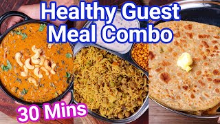 Healthy Guest Meal Combo  Just 30 Mins for Rice Paratha amp Creamy Curry  Quick amp Easy Lunch Combo [upl. by Ahsieat61]