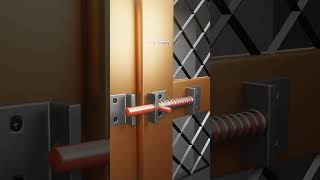 Sliding door manual latch lock animation [upl. by Herc621]