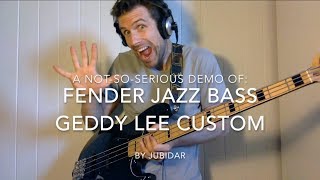 Fender Jazz Bass Geddy Lee Custom Demo [upl. by Batholomew417]