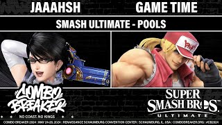 COMBO BREAKER 2024 POOLS  Jaaahsh Bayonetta vs Game Time Terry  Smash Ultimate [upl. by Akemehc]