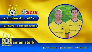 vv Staphorst  AZSV  19102024  Nasbeschouwing [upl. by Angus]