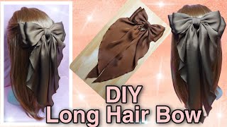 DIY LONG HAIR BOW EASY TUTORIAL😍 39 [upl. by Kirre906]