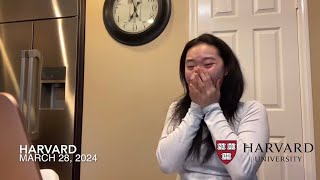 COLLEGE DECISIONS REACTIONS 2024 harvard harvardacceptance [upl. by Ikeda]