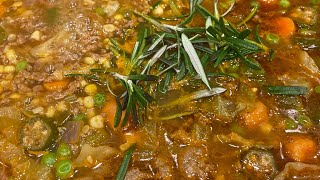 Vegetable beef barley soup recipe [upl. by Kcirde157]