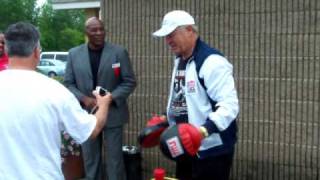 Earnie Shavers 2010 IBHOF punching cutman Richie Schwartz [upl. by Trahern]