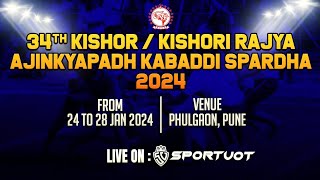 Final Day  Court 4  34th Kishor  Kishori Rajya Ajinkyapadh Kabaddi Spardha 2024 [upl. by Notliw]