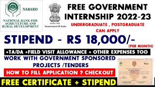 National Bank of Agriculture NABARD Internship Program 2022  Stipend Rs18000 Free Govt Certificate [upl. by Philippa]