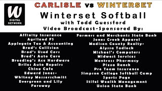 JV SoftballWinterset VS Carlisle [upl. by Htiekram]