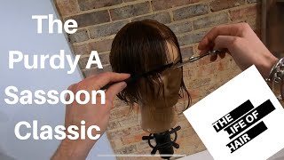 A Classic Sassoon Hair Cut The Halo Aka The Purdy Hair Cut [upl. by Riorsson]