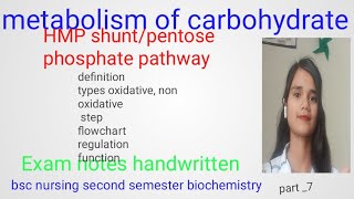 HMP shuntpentose phosphate pathway biochemistry [upl. by Yruam]