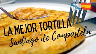 Probando la MEJOR TORTILLA de SANTIAGO de COMPOSTELA [upl. by Arahsit]