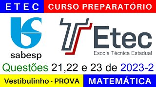 ETEC 🎯 Vestibulinho 202425 o que Estudar para a Prova da ETEC em MATEMÁTICA BoraETEC [upl. by Kaasi]