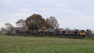 Railhead Treatment Train action on the Bittern Line [upl. by Pownall215]