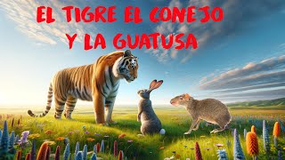 EL TIGRE EL CONEJO Y LA GUATUSA cuento de animales [upl. by Franciska816]