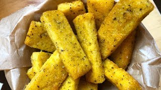 Crispy Baked Polenta Fries Recipe [upl. by Abehsat]