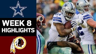 Cowboys vs Redskins  NFL Week 8 Game Highlights [upl. by Leakim862]