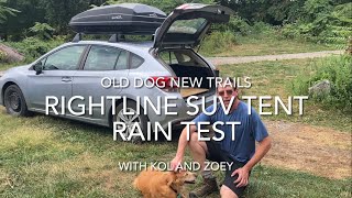 Rightline SUV Tent Rain Test [upl. by Gnaht920]