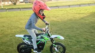 XTM Pro Rider 500w 36v Electric Dirt Bike  Conor Tries Speed 2 [upl. by Leatri]