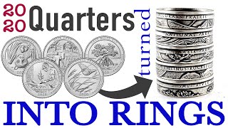 2020 Silver Proof Quarters Turned Into Rings  Short TikTok Video [upl. by Laverne991]