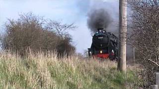 Black 5 pair 44871 amp 45407 on GB III railtour just North of Maybole Ayrshire [upl. by Duomham]